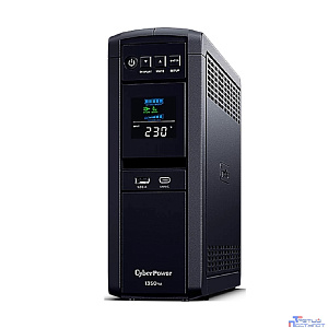 ИБП CyberPower CP1350EPFCLCD {Line-Interactive, Tower, 1350VA/810W USB/RS-232/RJ11/45/USB/SNMPslot  charger A/С (6 EURO), 12В/7 Ач х 2}