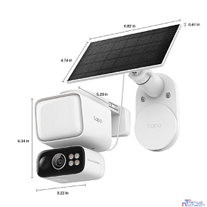 TP-Link Tapo C615F KIT Комплект умной поворотно-наклонной камеры с прожектором и солнечной панелью