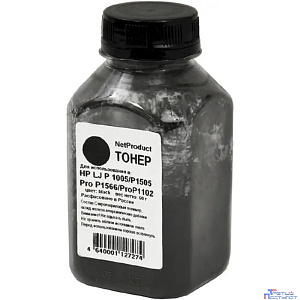 NetProduct  Тонер HP LJ P1005/P1505/ProP1566/ProP1102, Bk, 60 г, банка