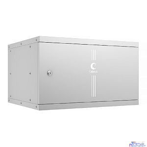 Cabeus WSC-05D-6U55/45m Шкаф телекоммуникационный настенный 19" 6U, серия LIGHT разборный, дверь металл, цвет серый