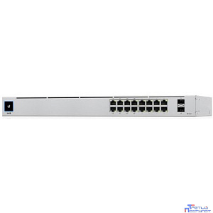 UBIQUITI USW-16-POE PoE-коммутатор в стойку, 16х 1G RJ45, 2х SFP, раздача 42 Вт