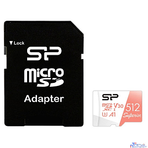 Флеш карта microSDXC 512GB Silicon Power SP512GBSTXDV3V20SP Superior V30 + adapter