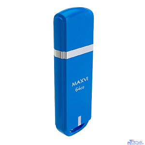 Maxvi USB Drive 64GB P3 sky blue, монолит с колпачком, ABS пластик, USB 2.0