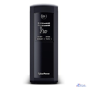 ИБП CyberPower VP1200ELCD {Line-Interactive, Tower, 1200VA/720W USB/RS-232/RJ11/45  (4 + 1 EURO), 12В/7,2 Ач х 2}