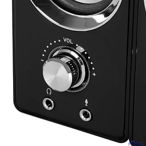 Oklick OK-116 2.0 черный 6Вт портативные