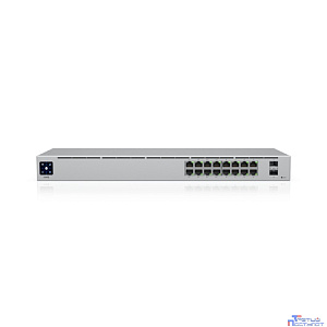 UBIQUITI USW-16-POE PoE-коммутатор в стойку, 16х 1G RJ45, 2х SFP, раздача 42 Вт