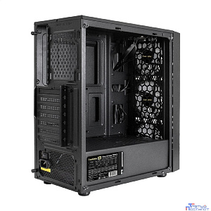 Корпус Miditower ExeGate EVO-8243-NPX700 (ATX, БП 700NPX с вент 12 см, 2*USB+1*USB3.0, черный, 3 вент. с RGB подсветкой, боковая панель - закаленное стекло)