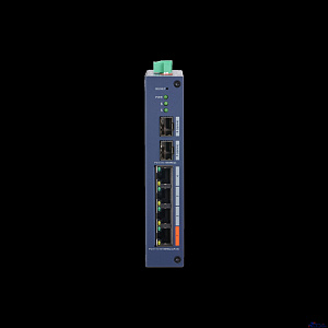 DAHUA DH-CHS4206-4ET-60 4-портовый PoE коммутатор управляемый  4 RJ45 10/100Мбит/с (PoE/PoE+/Hi-PoE), 2 SFP 1000Мбит/с (uplink); IP30, IK06; монтаж на DIN-рейку