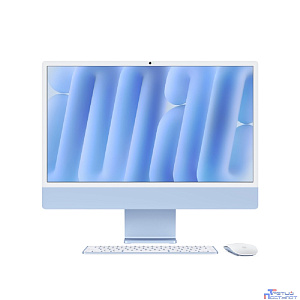 Apple iMac 24-inch 2024 [MD2T4X/A] (КЛАВ.РУС.ГРАВ.) Blue 24" Retina 4.5K {(4880x2520) M4 10C CPU 10C GPU/24GB/512GB SSD/Ethernet(RJ45)/рекоменд.переход.1979059/1991284}