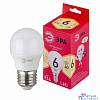 ЭРА Б0051058 Лампочка светодиодная RED LINE LED P45-6W-827-E14 R Е14 / E14 6 Вт шар теплый белый свет