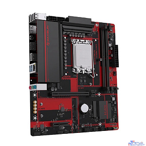 MAXSUN MS-B760M I-CAFE (Socket 1700, mATX, 2*DDR5(96Gb), DP/HDMI, 2*SATA3, 3*M.2, 1*PCIEx16/1*PCIEx4, 6*USB 2.0, 2*USB 3.2 Gen1, LAN 1*2,5G, ARGB, black-red, RTL)