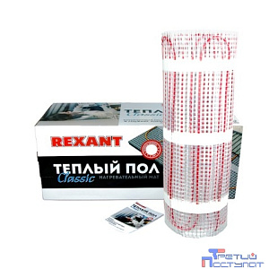 Rexant 51-0503-2 Тёплый пол (нагревательный мат) Classic RNX -1,5-225 (площадь1,5 м2 (0,5 х 3,0 м)),225 Вт, двухжильный с экраном