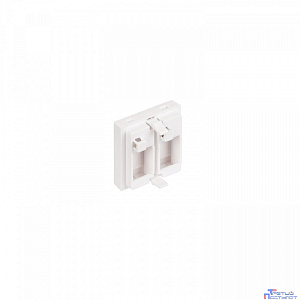NTSS Лицевая панель NTSS PREMIUM для 2-х розеточных модулей типа Keystone 45x45 со шторкой NTSS-LP-PM-SIP2-45X45-WT
