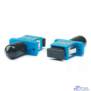 Hyperline FA-S11Z-SC/ST-N/BK-SL Оптический проходной адаптер SC-ST, SM/MM, simplex, корпус металл, черные колпачки
