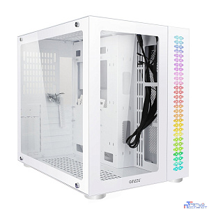 Ginzzu V560 RGB подсветка, закаленное стекло 1*USB 3.0,1*USB 2.0, AU Белый ATX