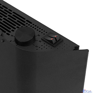 Denzel Конвектор электрический XCE-1000B, 230 В, 1000 Вт, черный, сушилка, колеса, Х-элемент [98127]