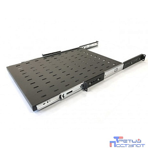 Полка выдвижная Hyperline TSS3-800-RAL9004 1U нагр.:20кг. 19" 800мм черный (упак.:1шт)