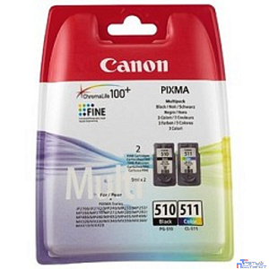Canon PG-510/CL-511 2970B010 Картридж для PIXMA MP240/260/480, MX320/330, 4 цвета, 244 стр.