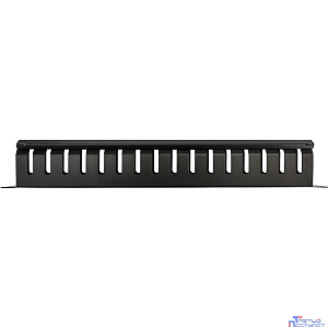 Exegate EX292872RUS Exegate EX292872RUS Кабельный органайзер ExeGate CM19-1U-16M-CV (горизонтальный 19" 1U, металлический, 2 окна в основании профиля, гребенка на 16 вырезов, глубина 45mm, с металличе