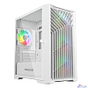 Powercase Mistral Micro X4W, Tempered Glass, 4х 120mm 5-color fan, белый, mATX (CMMXW-L4)