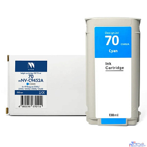 Струйный картридж NVP 70 (NV-C9452A) Cyan для HP DesignJet Z2100/Z3100/Z3200/Z5200/Z5400 (130 мл) совместимый