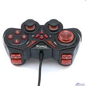 Dialog Action GP-A13, черно-красный {Геймпад, вибрация, 12 кнопок, USB}