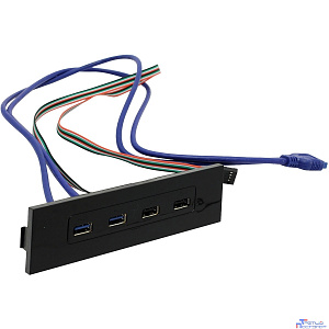Exegate EX269460RUS Фронтальная панель U5H-614,  5.25", 2х USB + 2х USB 3.0, черная