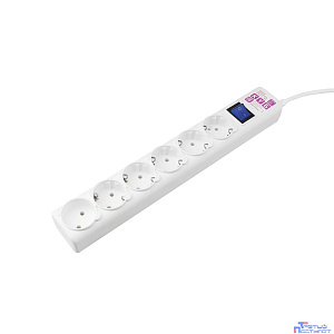 PowerCube Фильтр-удлинитель (SPG(5+1)-16B-1,9M) 6 розеток, 1.9м,16А/3,5кВт, белый