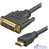 Кабель аудио-видео Lazco WH-141 HDMI (m)/DVI-D(m) 20м. позолоч.конт. черный (WH-141(20M))