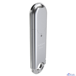 Maxvi USB Drive 64GB P2 silver, монолит с колпачком, ABS пластик, USB 2.0