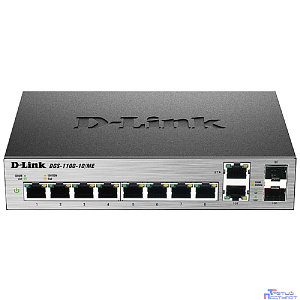D-Link DGS-1100-10/ME/A2A Управляемый L2 коммутатор с 8 портами 10/100/1000Base-T и 2 комбо-портами 100/1000Base-T/SFP