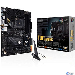 ASUS TUF GAMING B550-PLUS WIFI II (Socket AM4, ATX, 4xDDR4(128GB), DP/HDMI, 1xPCIe 4.0x16/1xPCIe 3.0x16/3xPCIe 3.0, 1xLAN (2.5GbE), Wi-Fi, BT, 6xSATA 6Gb/s, 2xM.2, 1xType-C 5xUSB 3.2, 2xUSB 2.0)
