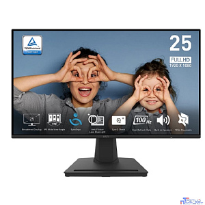 MSI PRO 24.5" MP252 Black {IPS 1920x1080 100Hz 4ms 178/178 300cd 1300:1 HDMI DisplayPort MM} (9S6-3PC4CT-005/9S6-3PC4CT-018)