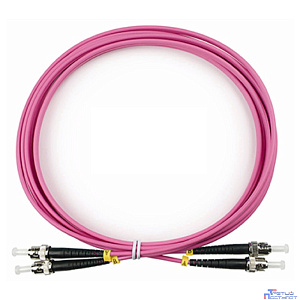 Cabeus FOP-50-OM4-ST-ST-3m Шнур оптический duplex ST-ST 50/125 mm OM4 3м LSZH