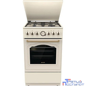 Плита Комбинированная Gorenje GKS5B70CLI бежевый (металлическая крышка) реш.чугун
