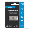 Maxvi USB Drive 64GB MK metallic silver, монолит, металл, USB 2.0