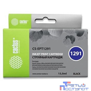 Cactus EPT1291 Картриджи  для  Epson Stylus Office B42/BX305/BX305F/BX320/BX525/BX625/SX420/SX425/SX525/SX620, чёрный