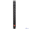 PROconnect (04-0309) Блок розеток 19", 1U, 10А, 8 розеток, корпус алюминий, со шнуром питания