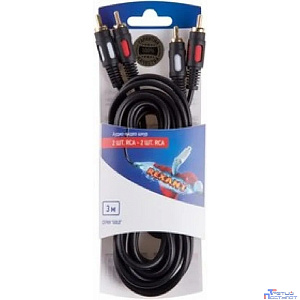 Rexant (06-3044) Шнур 2RCA - 2RCA, 3м, Gold