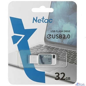 Netac USB Drive 32GB UA31 <NT03UA31N-032G-20BL>, USB2.0, голубая