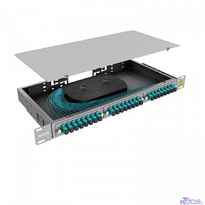 NTSS Кросс 19" NTSS PREMIUM, предсобранный 1U, 24 порта SC/UPC, 50/125 мкм ОМ3, (сплайс, пигтейлы, кдзс, планки, адаптеры) NTSS-RFOB-PM-1U-24-SC/U-503-SP1.5G1A