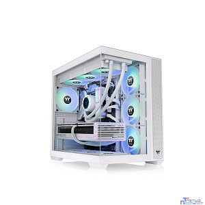 Корпус Thermaltake View 380 TG ARGB белый без БП ATX 6x120mm 2x140mm 1x200mm 2xUSB3.0 audio bott PSU