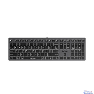 Клавиатура A4Tech Fstyler FX60H серый USB slim LED (FX60H GREY/NEON) [FX60H GREY/NEON]