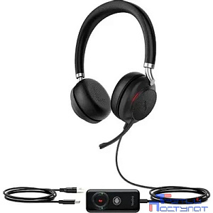 Yealink UH38, стерео, Bluetooth, USB, 2 м, Проводная гарнитура  черный/серебристый (UH38 Dual UC-BAT)