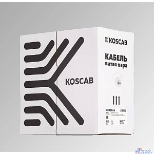KOSCAB КОС-IN-UTP4-5e-PVC-GY Кабель витая пара U/UTP 5e 4 пары одножильный медь 305м внутренний PVC серый