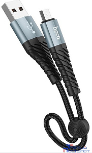 HOCO HC-10543 X38/ USB кабель Micro/ 1m/ 2.4A/ Нейлон/ Black