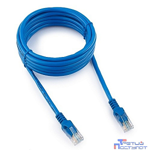 Cablexpert Патч-корд медный UTP PP10-3M/B кат.5, 3м, литой, многожильный (синий)