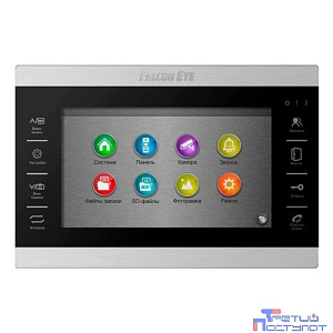 Falcon Eye FE-70 ATLAS HD (Black) HD Видеодомофон: дисплей 7" TFT;  сенсорные кнопки; подключение до 2-х вызывных панелей и до 2-х видеокамер; адресный интерком; графическое меню; запись фото и видео