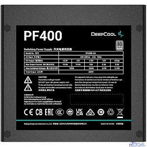 Блок питания Deepcool ATX 400W PF400 80 PLUS 24+2x(4+4) pin APFC 120mm fan 6xSATA RTL