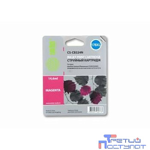 Картридж струйный Cactus CS-CB324N(CS-CB324) №178XL пурпурный (10мл) для HP PS B8553/C5383/C6383